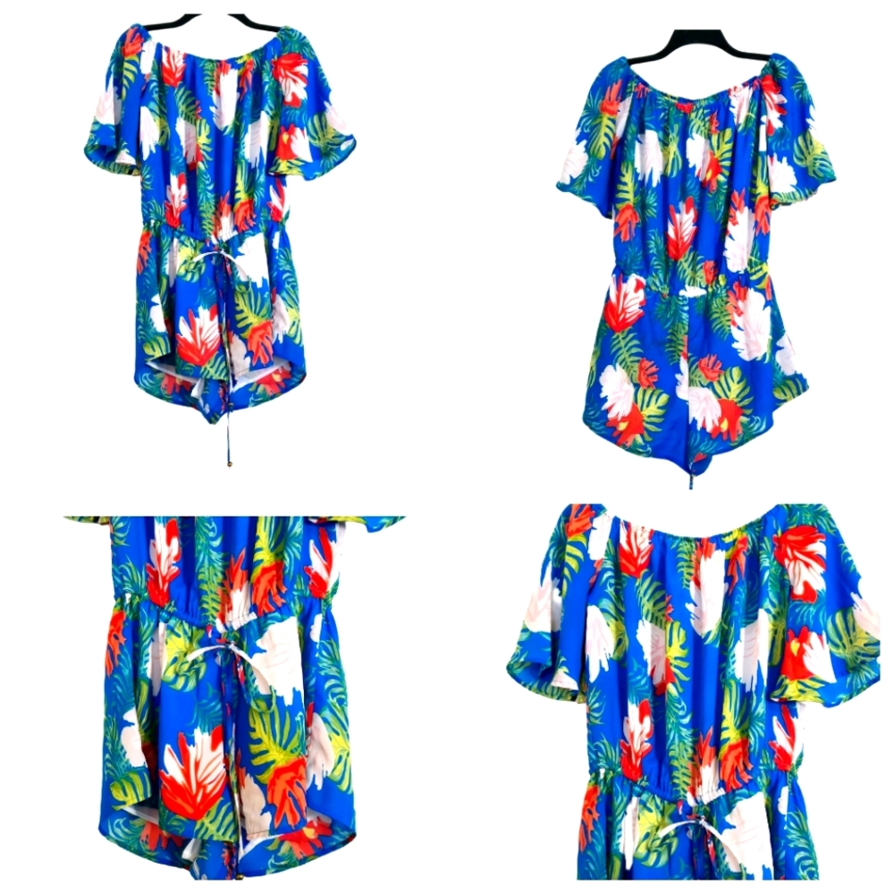 Cute floral romper size large